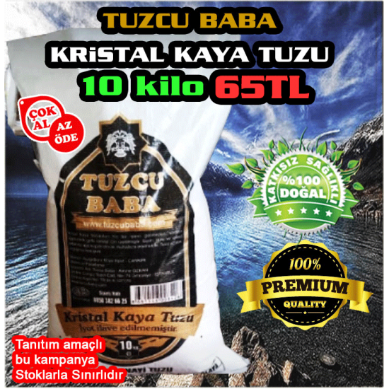 10kg SOFRALIK İNCE Çankırı Kristal Kaya Tuzu 84 mineralli 10kg SOFRALIK İNCE Çankırı Kristal Kaya Tuzu 84 mineralli