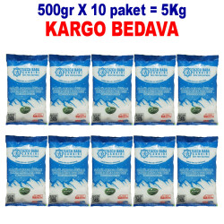 5Kg Granül İri Çankırı Kristal Kaya Tuzu 84 Mineralli 500g X 10 PAKET sole