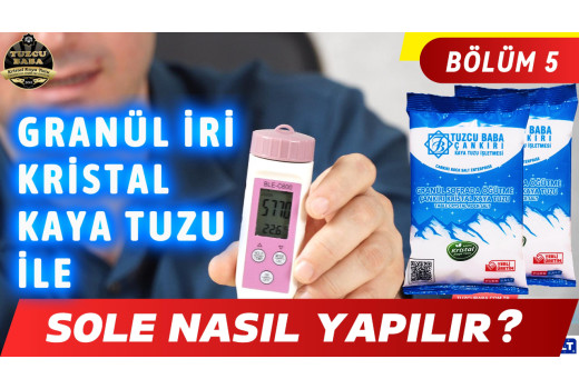 GRANÜL KRİSTAL ÇANKIRI KAYA TUZU İle SOLE YAPIMI - Sole Nasıl Yapılır? Sole Günlük Nasıl Kullanılır?