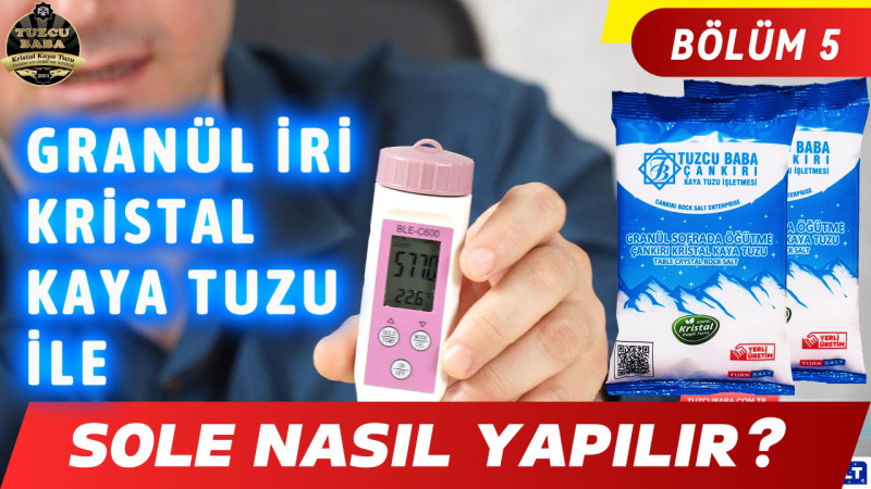 GRANÜL KRİSTAL ÇANKIRI KAYA TUZU İle SOLE YAPIMI - Sole Nasıl Yapılır? Sole Günlük Nasıl Kullanılır?