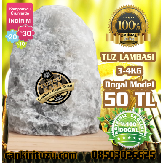 Tuz Lambası Doğal Model 3-4 kg arası Tuz Lambası Doğal Model 3-4 kg arası