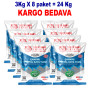 24kg Sofralık İnce Çankırı Kristal Kaya Tuzu 84 mineralli 8X3KG