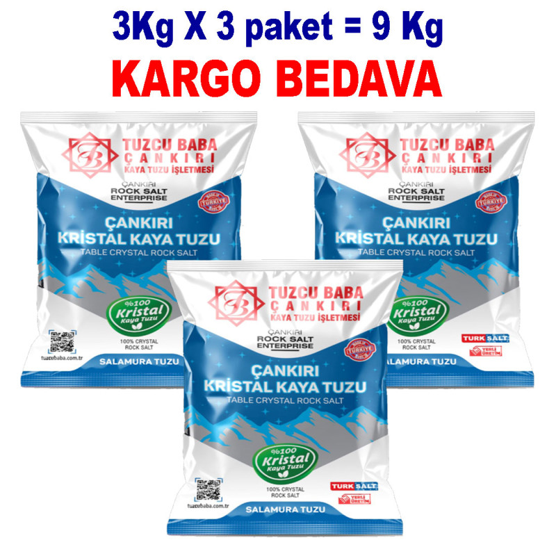 9kg Sofralık İnce Çankırı Kristal Kaya Tuzu 84 mineralli 9kg Sofralık İnce Çankırı Kristal Kaya Tuzu 84 mineralli