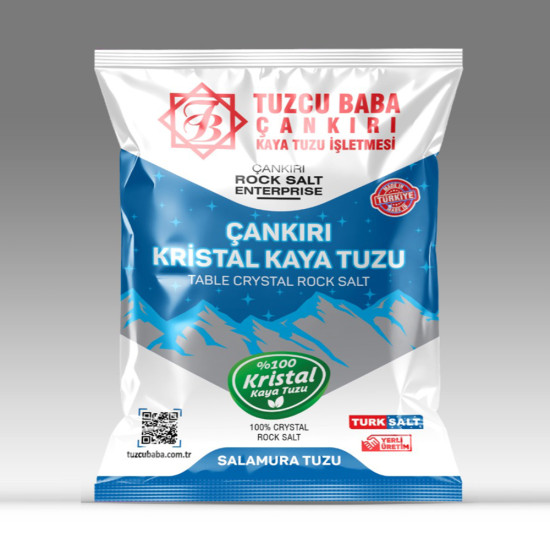 3Kg Sofralık Çankırı Kristal Kaya Tuzu 84 Mineralli