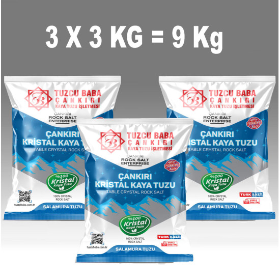 9kg SOFRALIK İNCE Çankırı Kristal Kaya Tuzu 84 mineralli 9kg SOFRALIK İNCE Çankırı Kristal Kaya Tuzu 84 mineralli