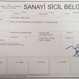 Sanayi Sicil Belgesi