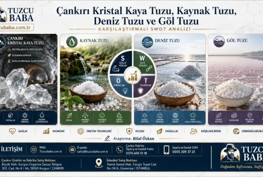 Çankırı Kristal Kaya Tuzu, Kaynak Tuzu, Deniz Tuzu ve Göl Tuzu: Karşılaştırmalı SWOT Analizi
