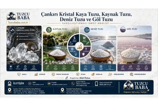 Çankırı Kristal Kaya Tuzu, Kaynak Tuzu, Deniz Tuzu ve Göl Tuzu: Karşılaştırmalı SWOT Analizi