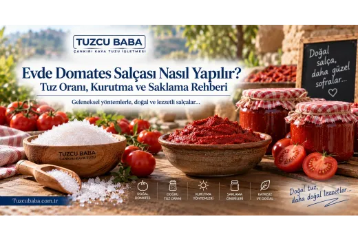 Evde Domates Salçası Nasıl Yapılır? Tuz Oranı, Kurutma ve Saklama Rehberi