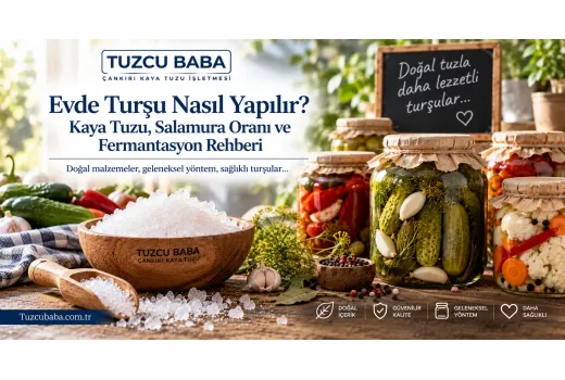Evde Turşu Nasıl Yapılır? Kaya Tuzu, Salamura Oranı ve Fermantasyon Rehberi