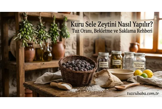 Kuru Sele Zeytini Nasıl Yapılır? Tuz Oranı, Bekletme ve Saklama Rehberi