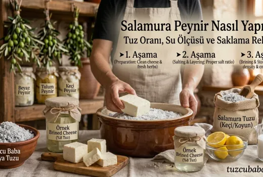 Salamura Peynir Nasıl Yapılır? Tuz Oranı, Su Ölçüsü ve Saklama Rehberi