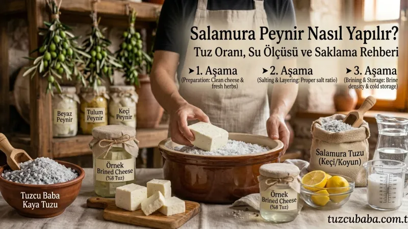 Salamura Peynir Nasıl Yapılır? Tuz Oranı, Su Ölçüsü ve Saklama Rehberi