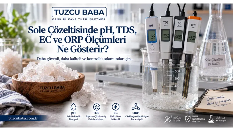 Sole Çözeltisinde pH, TDS, EC ve ORP Ölçümleri Ne Gösterir?