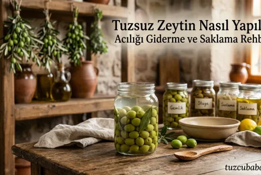 Tuzsuz Zeytin Nasıl Yapılır? Acılığı Giderme ve Saklama Rehberi