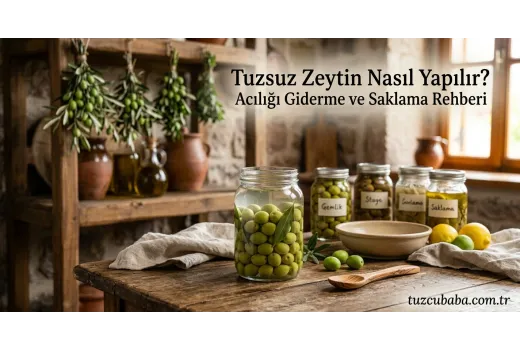 Tuzsuz Zeytin Nasıl Yapılır? Acılığı Giderme ve Saklama Rehberi