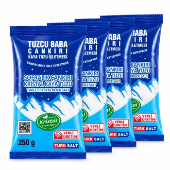 1 kg Sofralık İnce Çankırı Kaya Tuzu | 4 × 250 g 1 kg Sofralık İnce Çankırı Kaya Tuzu | 4 × 250 g