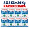 24 kg Sofralık İnce Çankırı Kaya Tuzu | 8 × 3 kg