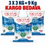 9 kg Granül İri Çankırı Kaya Tuzu | 3 × 3 kg