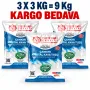 9 kg Sofralık İnce Çankırı Kaya Tuzu | 3 × 3 kg