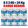 24 kg Granül İri Çankırı Kaya Tuzu | 8 × 3 kg